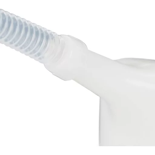 Relaxdays 5L Olajcsere Adagoló Rugalmas Csővel Autóhoz Fehér - 42 centimeters