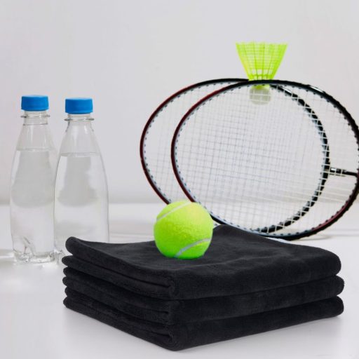 SINLAND Mikroszálas Edzőtörlő 40x80cm 3db Fekete Sporthoz és Edzéshez