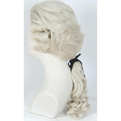 Linfairy koloniálna kučeravá parochňa svetlá blond 18. storočie kostým cosplay