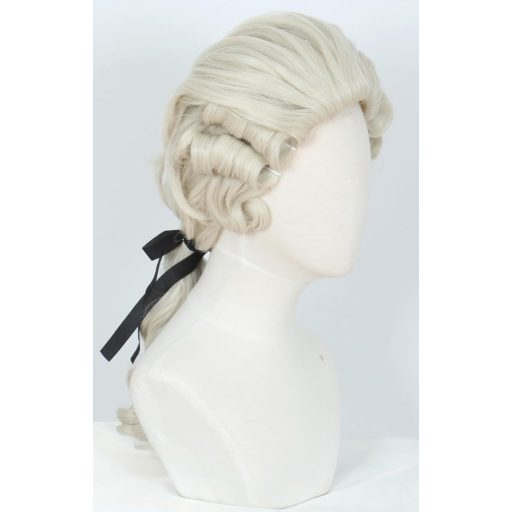 Linfairy Kolonial Göndör Paróka Világos Szőke 18. Századi Jelmez Cosplay