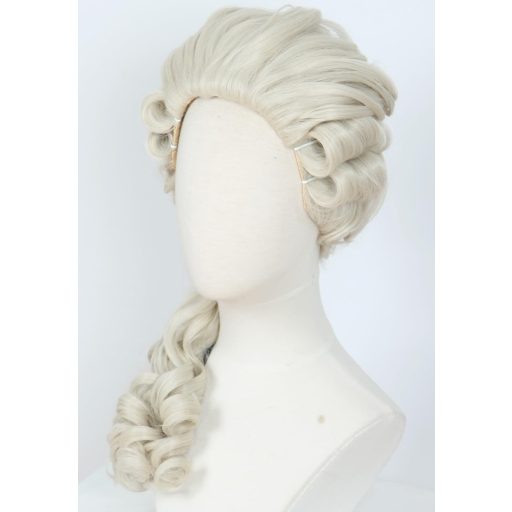 Linfairy Kolonial Göndör Paróka Világos Szőke 18. Századi Jelmez Cosplay