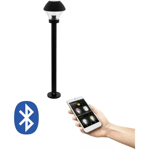 EGLO Verlucca-C LED kültéri állólámpa, fekete acél, IP44 vízálló