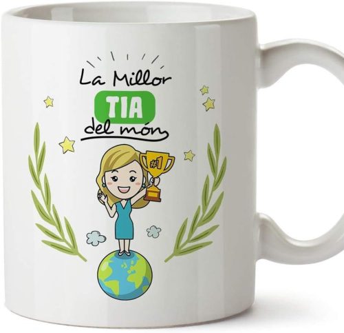 Cană de cafea MUGFFINS cu inscripție în catalană, capacitate 350 ml