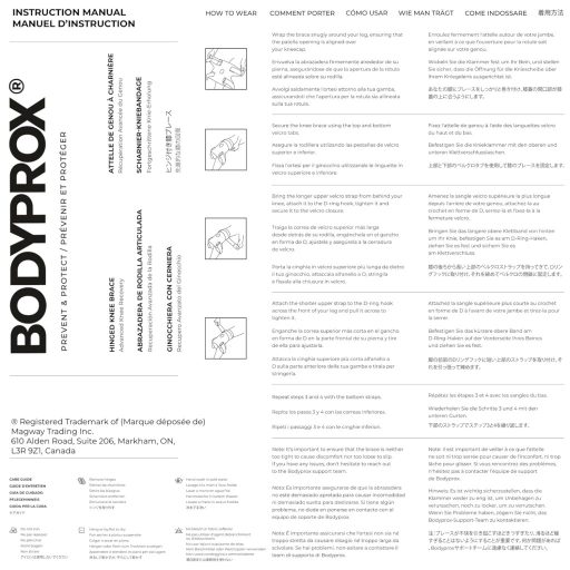 Bodyprox Összecsukható Térdrögzítő Férfiaknak és Nőknek ACL Sérüléshez