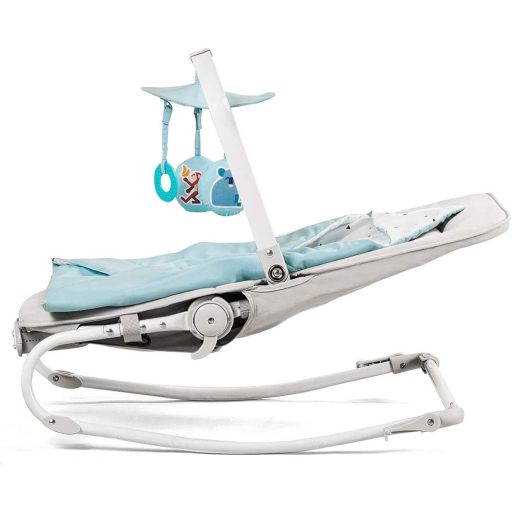 Kinderkraft FELIO elektromos babacsalád, ringató, összecsukható, vibrációs, 8 melódia, 0-18 kg, kék