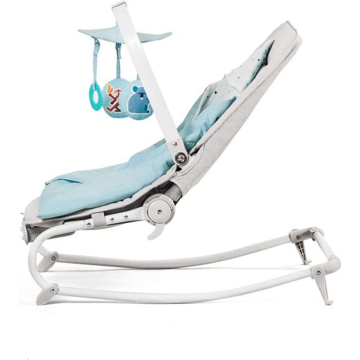 Kinderkraft FELIO elektromos babacsalád, ringató, összecsukható, vibrációs, 8 melódia, 0-18 kg, kék