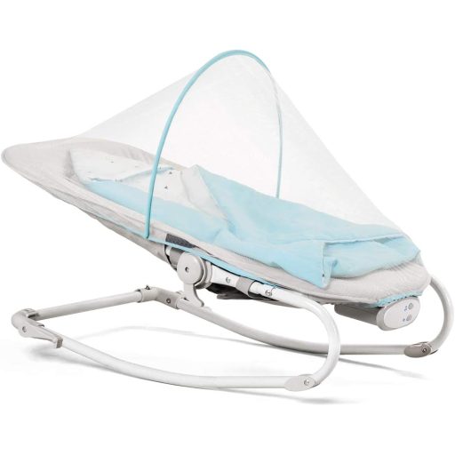 Kinderkraft FELIO elektromos babacsalád, ringató, összecsukható, vibrációs, 8 melódia, 0-18 kg, kék