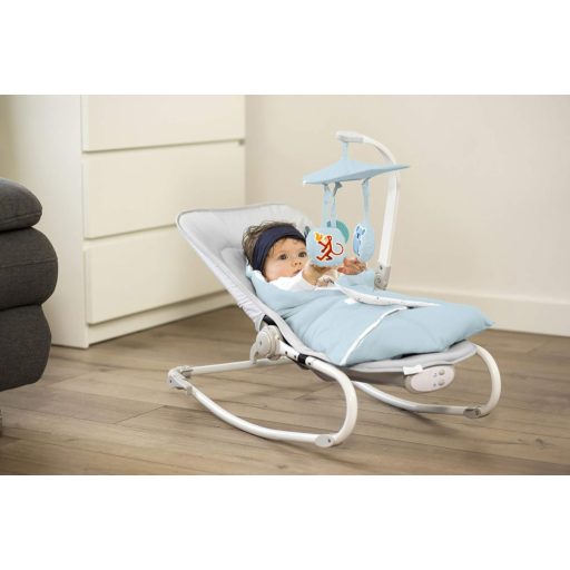 Kinderkraft FELIO elektromos babacsalád, ringató, összecsukható, vibrációs, 8 melódia, 0-18 kg, kék