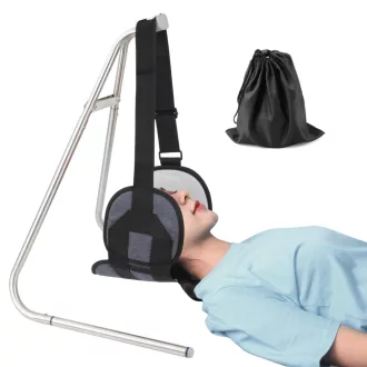   Toogel Nyaki Függőágy - Hordozható Nyakmasszírozó és Nyújtó Eszköz, Fekete Fém Vázzal, Nyak és Vállfájdalom Enyhítésére - Black, Hammock, Metal