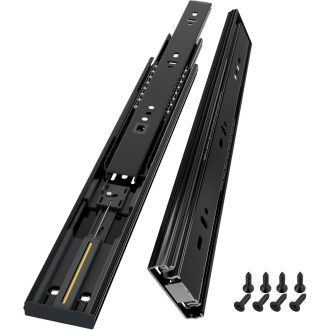   AOLISHENG Fiók Sín 350 mm - Teljes Kihúzású, Csillapított Záródású Fiókvezetők, 45 kg Teherbírás, Oldalsó Rögzítésű, Acél Kivitel, 1 Pár