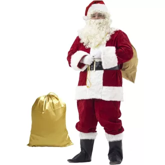   Ahititi Deluxe Mikulás Jelmez 10 Részes Férfi Karácsony Ruha XL