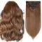 SEGO Extensii Clip-In Păr Natural, 8 Piese, Remy, Șaten Deschis #6, 61cm, 170g