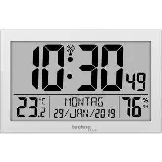   Technoline WS8016 Vezeték nélküli falióra hőmérővel, ezüst, 225x143mm - Silver