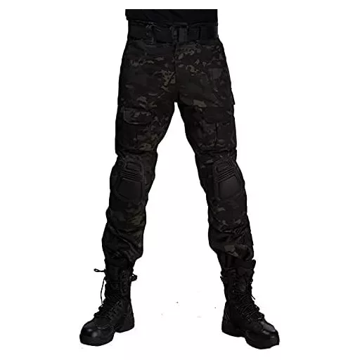 JOYASUS Taktikai Nadrág Paintball Airsoft Játékokhoz, Többzsebes Katonai Nadrág Térdbetétekkel Férfiaknak