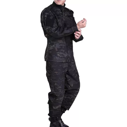 Costum de camuflaj pentru bărbați JOYASUS, jachetă și pantaloni, fără curea, pentru Airsoft, Paintball, Vânătoare, mărimea XXL