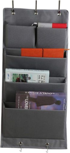 Organizator suspendat Easybuy Oxford din material textil, cu 4 compartimente și 5 cârlige - Depozitare pliabilă, montabilă pe ușă, pentru prosoape, rechizite de birou