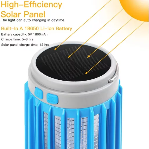 AICase 10W LED solarna lampa protiv komaraca sa UV svjetlom, vodootporna IP67