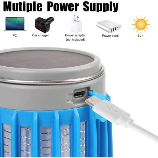 AICase 10W LED solarna lampa protiv komaraca sa UV svjetlom, vodootporna IP67