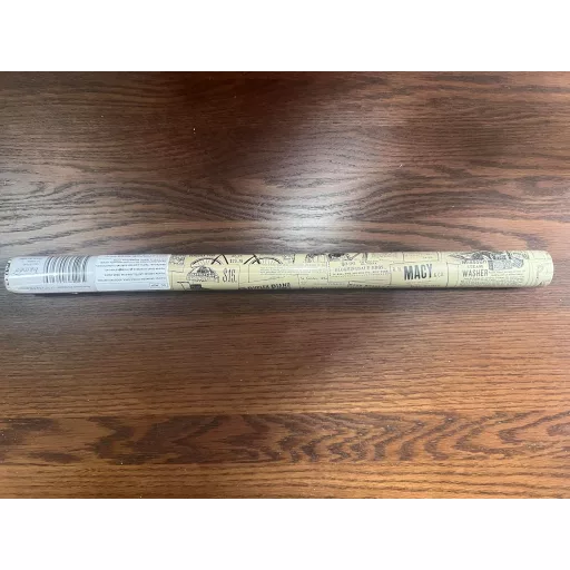 LEPENDOR Öntapadós Tapéta Vintage Újság Minta Retro Stílusú Faldekoráció 0,45x3m