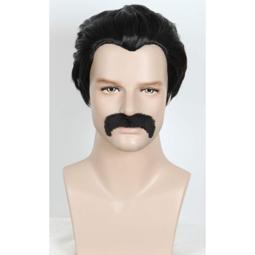 Linfairy Disco Paróka és Bajusz Szett - 80-as Évek Jelmez Férfiaknak