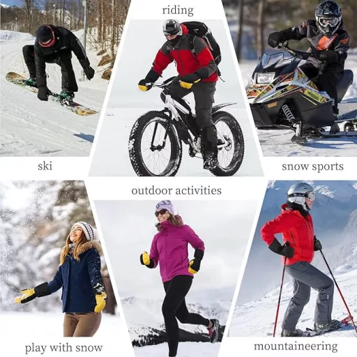 Mănuși de schi OZERO XXL – Impermeabile, rezistente la vânt, mănuși călduroase de iarnă pentru bărbați și femei