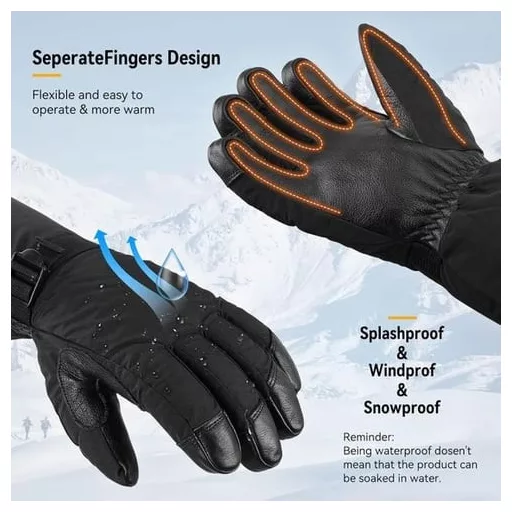 OZERO XXL Téli Síkesztyű Férfiaknak és Nőknek - Snowboard, Motorozás, Síelés - Vízálló Meleg Kézvédő