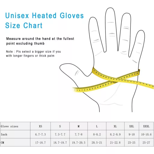 Mănuși de schi încălzite SNOW DEER 7.4V 2200mAh Electrice Reîncărcabile Negre M