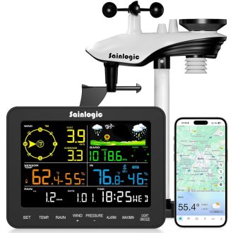   Inteligentná Wi-Fi meteostanica Sainlogic SA6 Plus so zrážkomerom a anemometrom