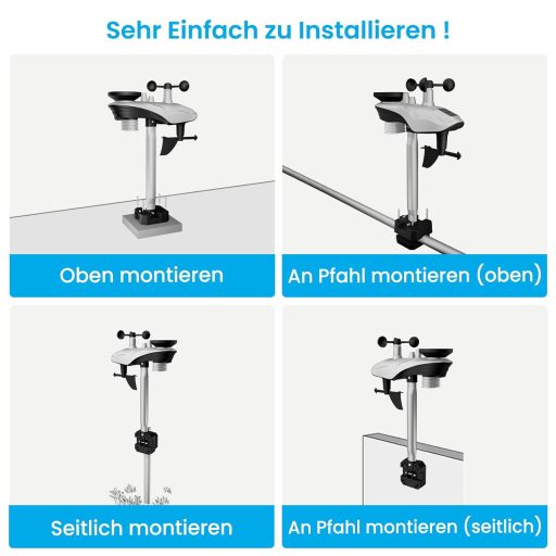 Sainlogic SA6 Plus Wi-Fi Intelligens Időjárásállomás Csapadékmérővel és Szélmérővel