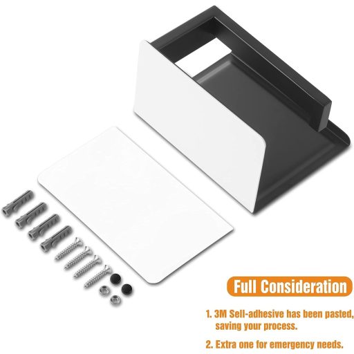 HITSLAM Öntapadós Toalettpapír Tartó Polccal, Rozsdamentes Acél Fali Tartó