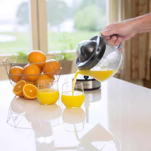 Elektrický odšťavovač Bestron ACJ350Z na citrusy 40W strieborný