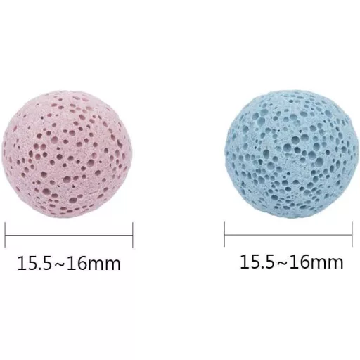 NBEADS Farebné lávové vonné perly, bez dierok, 10-dielna súprava