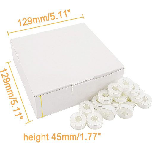 New brothread 144 komada L tip (SA155) bijeli prethodno namotani konci za špulice za strojeve za vezenje i šivanje