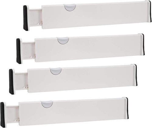 Set organizator sertare reglabil, 4 bucăți - Pentru depozitare în bucătărie, dormitor, birou