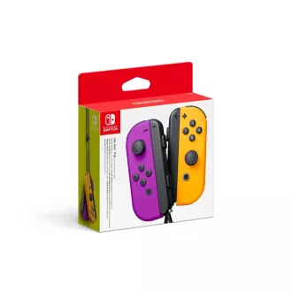  Set controller Nintendo Joy-Con Neon Violet/Neon Portocaliu pentru Switch
