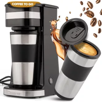   Clatronic KA 3733 egycsésze kávéfőző rozsdamentes bögre és aroma fedéllel
