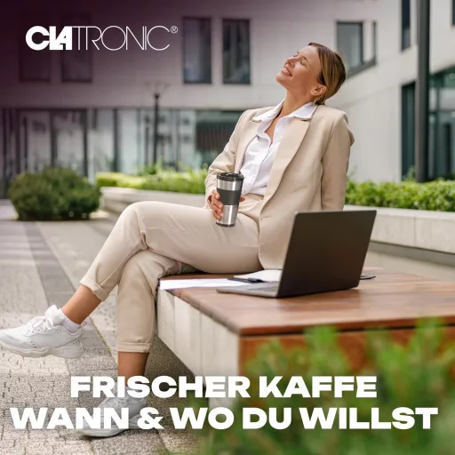 Clatronic KA 3733 egycsésze kávéfőző rozsdamentes bögre és aroma fedéllel