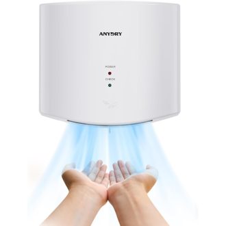   Anydry 2630S kompaktný sušič rúk, automatický nástenný elektrický sušič, biely
