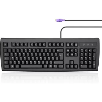   Perixx Periboard-107 PS2 Ergonomikus Billentyűzet QWERTZ, Fekete