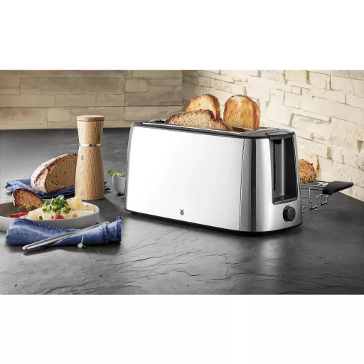 WMF Bueno Pro hosszú résés kenyérpirító, 4 szeletes, 6 barna fokozat, rozsdamentes acél