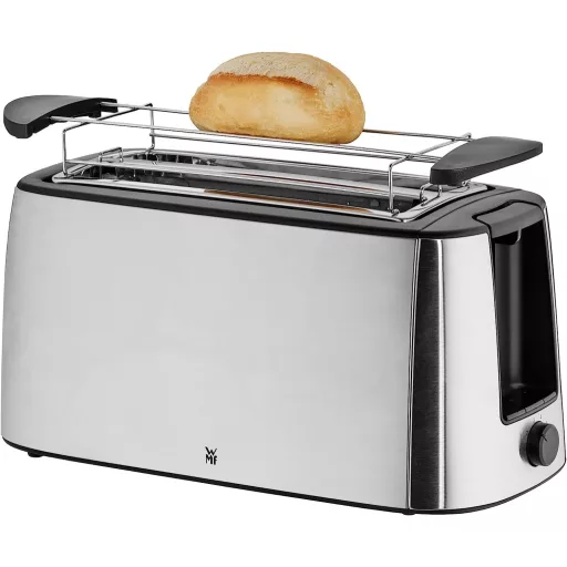 WMF Bueno Pro hosszú résés kenyérpirító, 4 szeletes, 6 barna fokozat, rozsdamentes acél