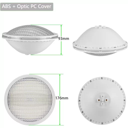 LyLmLe RGB LED Lumină Piscină 20W - Multicoloră, Reflector Subacvatic cu Telecomandă, Înlocuitor Bec Halogen PAR56, Impermeabil IP68, 12V AC