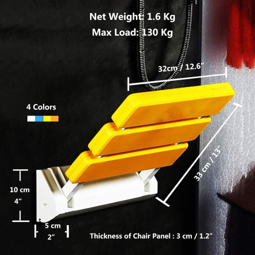 Scaun de duș pliabil Makidar cu șezut albastru