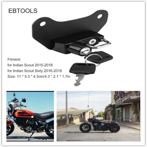 EBTOOLS Motoros Sisak Zár Alumínium 2 Kulccsal Indian Scout Bobber Sixty 2015-2018 Lopásvédelem Swing Bag Akasztó