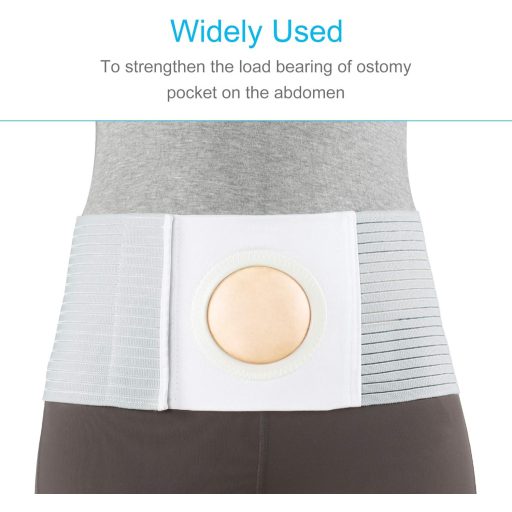 REAQER Sztóma Öv Férfiaknak és Nőknek 8 cm Átmérőjű Nyílással, Pamut Anyagból, Posztoperatív Ápoláshoz (M méret)