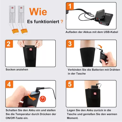 Svpro Akkumulátoros Fűtött Zokni, Elektromos Meleg Téli Zokni Férfiaknak és Nőknek