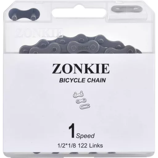 zonkie Kerékpárlánc Egyirányú 1/2 x 1/8 122 Szem Fixie BMX