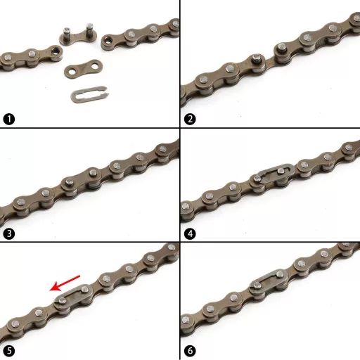 Lanț de bicicletă ZONKIE Single Speed 1/2 x 1/8 122 zale pentru Fixie BMX