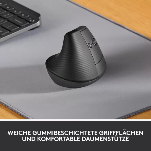 Logitech Lift ergonomikus függőleges egér, vezeték nélküli, szürke