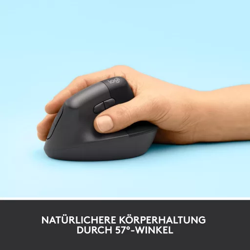 Logitech Lift ergonomikus függőleges egér, vezeték nélküli, szürke